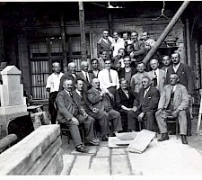 Belegschaft mit Helmut und Margarethe Rüdiger ca. 1930